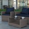 Emma and Oliver 4 Piece Patio Set with Gray Back Pillows & Seat Cushions - Outdoor Seating